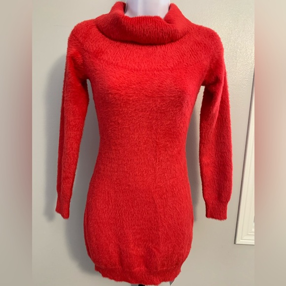 NWT Fairy Season Cozy Red Cowl Neck Tunic/ Dress - Picture 15 of 16